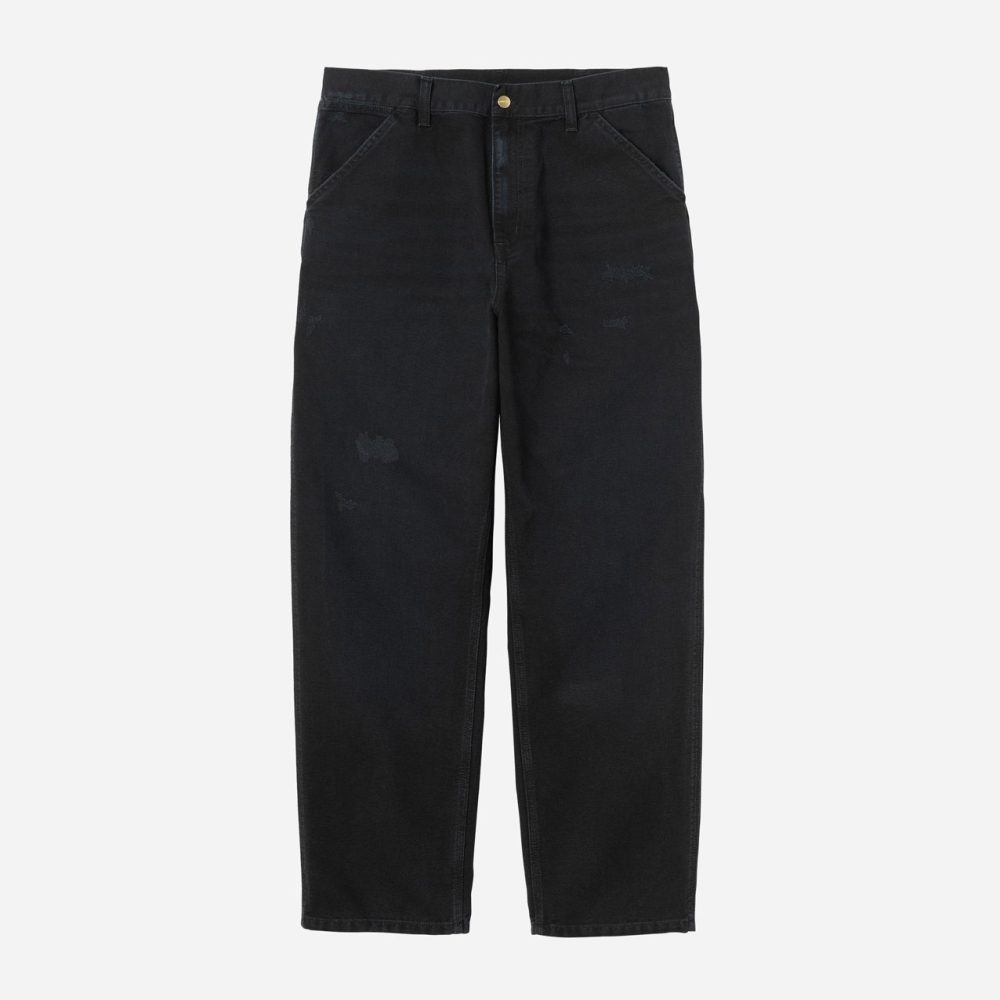 Carhartt WIP Single Knee Pant - Black/Grind Wash Carhartt WIP Single Knee Pant - Black/Grind Wash