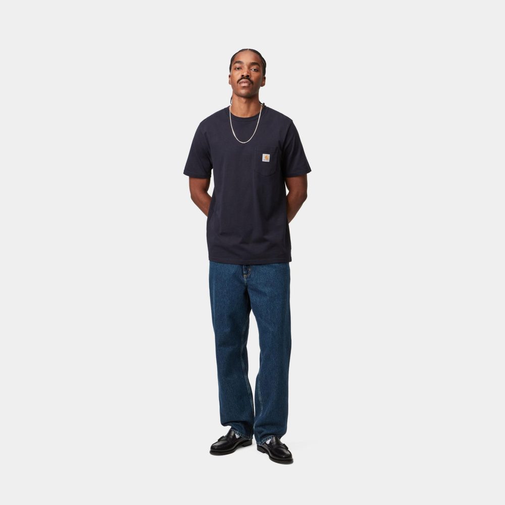 Carhartt WIP Single Knee Pant - Blue/Stone Washed