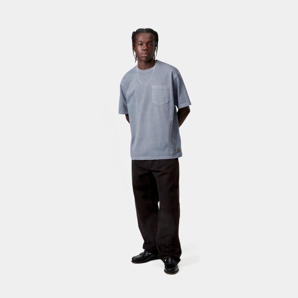 Carhartt WIP Torion Pocket Tee - Office Blue/Grind Wash