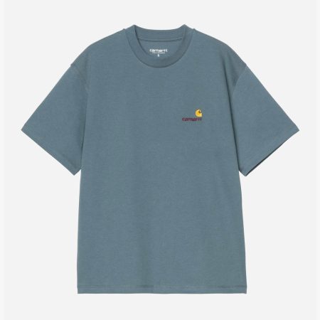 Carhartt WIP Women's American Script Tee - Office Blue Carhartt WIP Women's American Script Tee - Office Blue