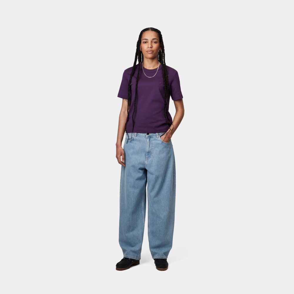 Carhartt WIP Women's Brandon Pant - Blue/Stone Bleached