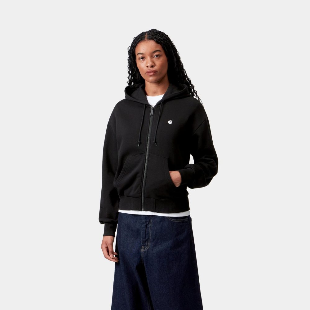 Carhartt WIP Women's Hooded Casey Jacket - Black/Silver Carhartt WIP Women's Hooded Casey Jacket - Black/Silver