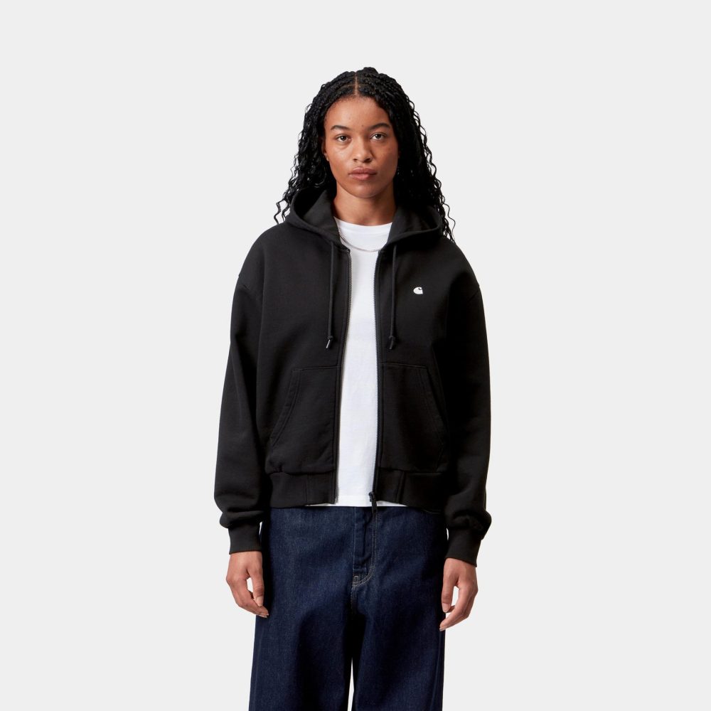 Carhartt WIP Women's Hooded Casey Jacket - Black/Silver Carhartt WIP Women's Hooded Casey Jacket - Black/Silver