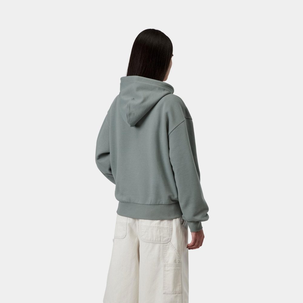 Carhartt WIP Women's Hooded Casey Sweat - Velvet Green/Silver