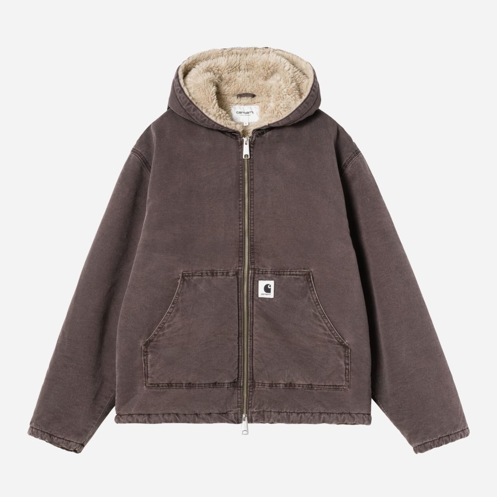 Carhartt WIP Women's Hooded Mitch Jacket - Palisander/Dusky Canvas Carhartt WIP Women's Hooded Mitch Jacket - Palisander/Dusky Canvas