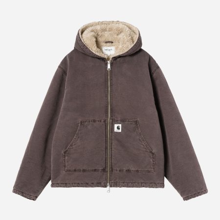 Carhartt WIP Women's Hooded Mitch Jacket - Palisander/Dusky Canvas Carhartt WIP Women's Hooded Mitch Jacket - Palisander/Dusky Canvas