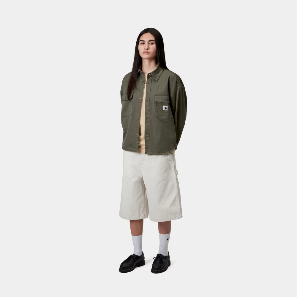 Carhartt WIP Women's Kelly Shirt Jac - Leaf/Rinsed