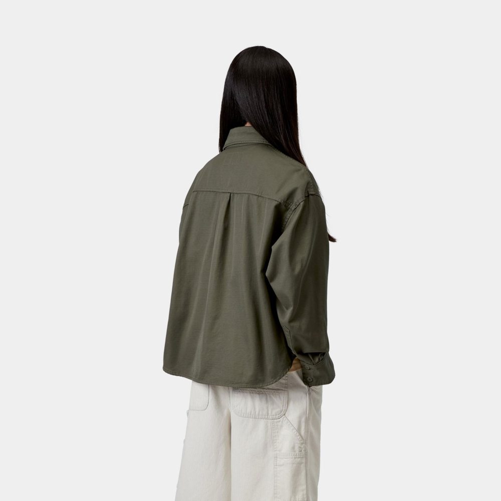 Carhartt WIP Women's Kelly Shirt Jac - Leaf/Rinsed