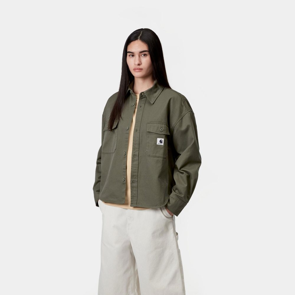 Carhartt WIP Women's Kelly Shirt Jac - Leaf/Rinsed