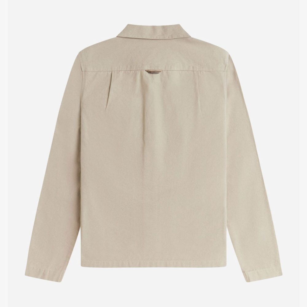 Fred Perry Canvas Overshirt - Warm Oat Fred Perry Canvas Overshirt - Warm Oat