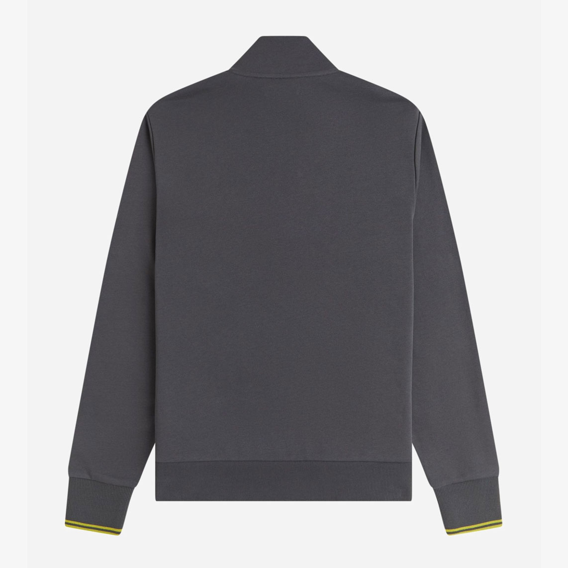 Fred Perry Half Zip Sweatshirt - Anchor Grey/Tennis Ball Yellow