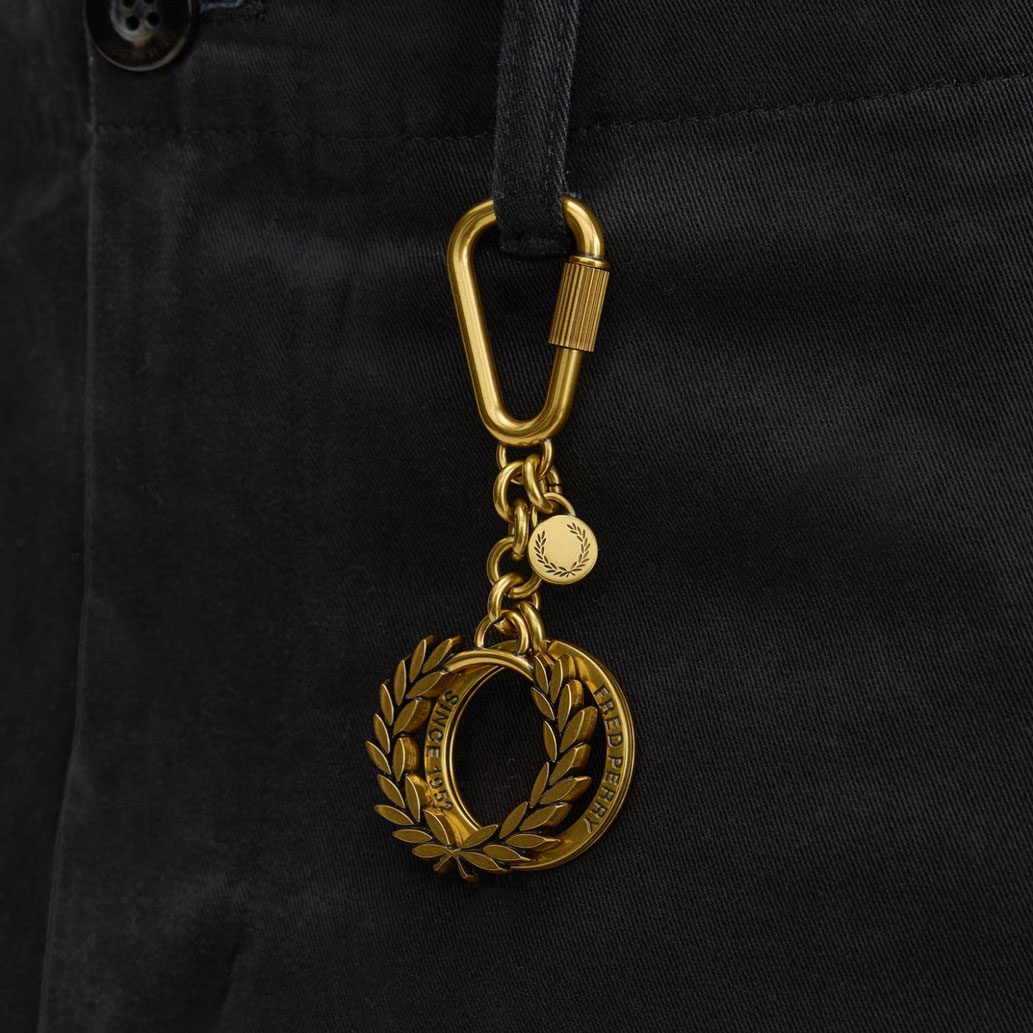 Fred Perry Laurel Wreath Keyring - Gold