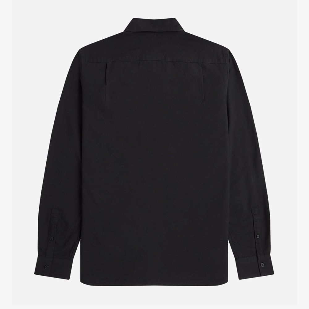 Fred Perry Long Sleeve Oxford Shirt - Black