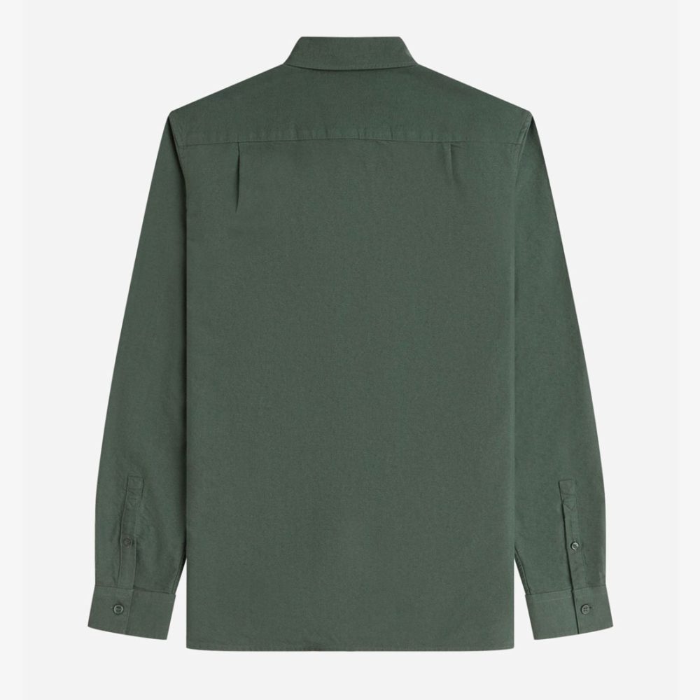 Fred Perry Long Sleeve Oxford Shirt - Court Green