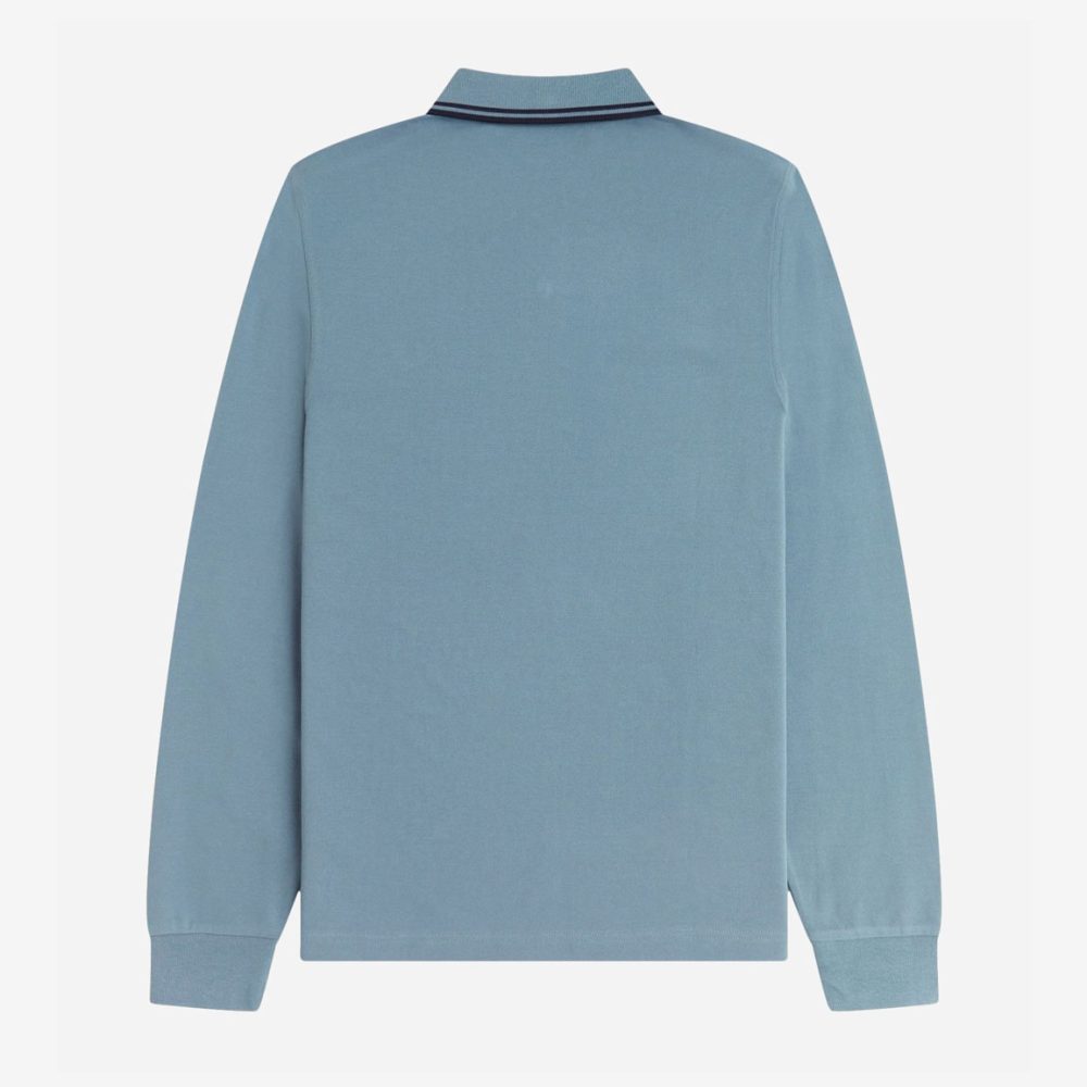 Fred Perry Long Sleeve Twin Tipped Polo - Stockport Blue/Navy Fred Perry Long Sleeve Twin Tipped Polo - Stockport Blue/Navy