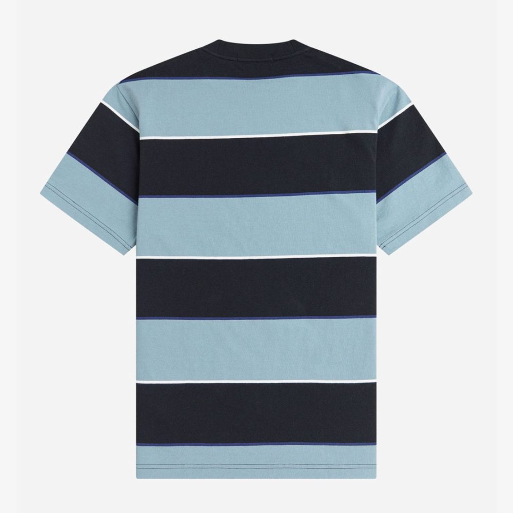 Fred Perry Striped Relaxed Tee - Stockport Blue Fred Perry Striped Relaxed Tee - Stockport Blue