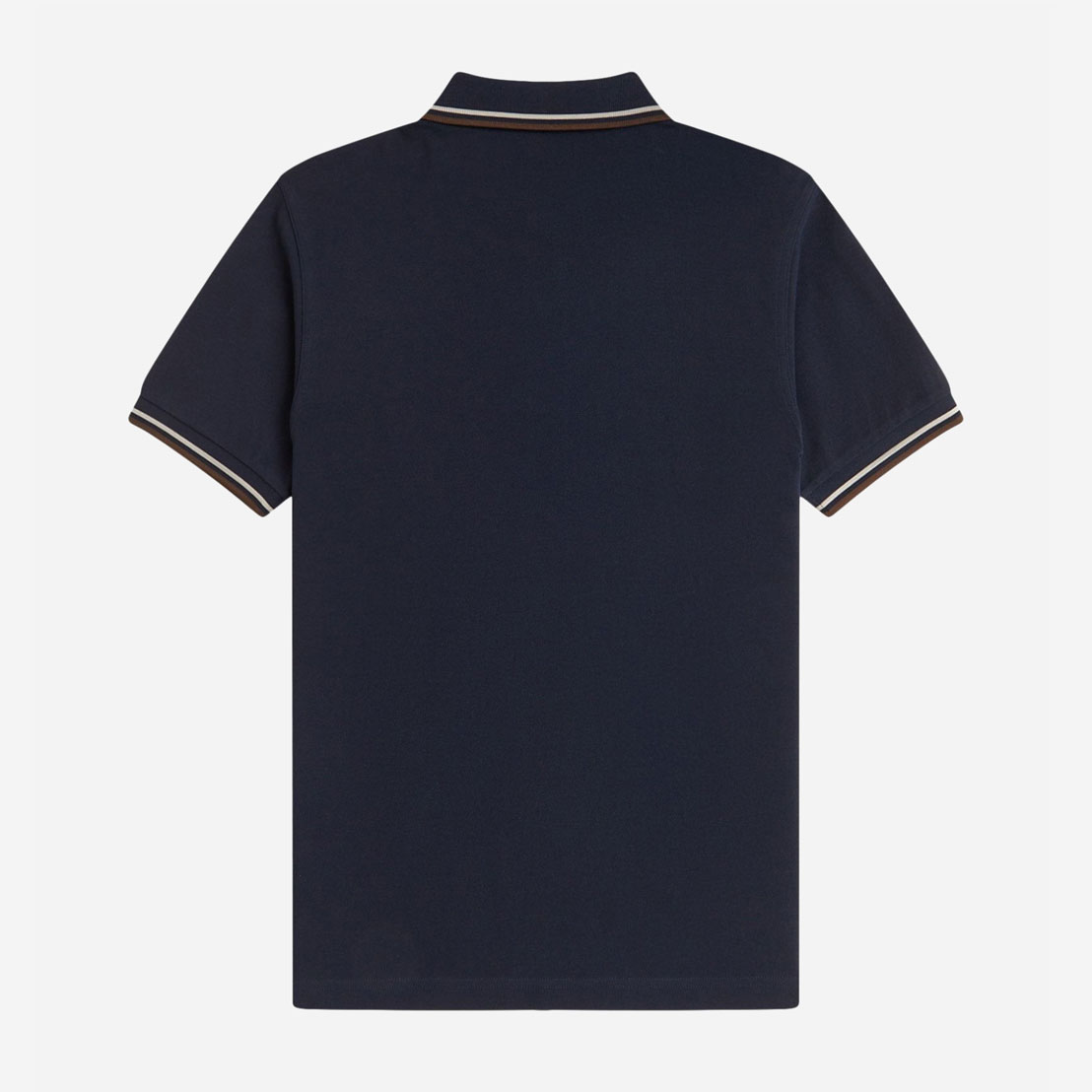 Fred Perry Twin Tipped Polo - Navy/Warm Oat/Burnt Tobacco