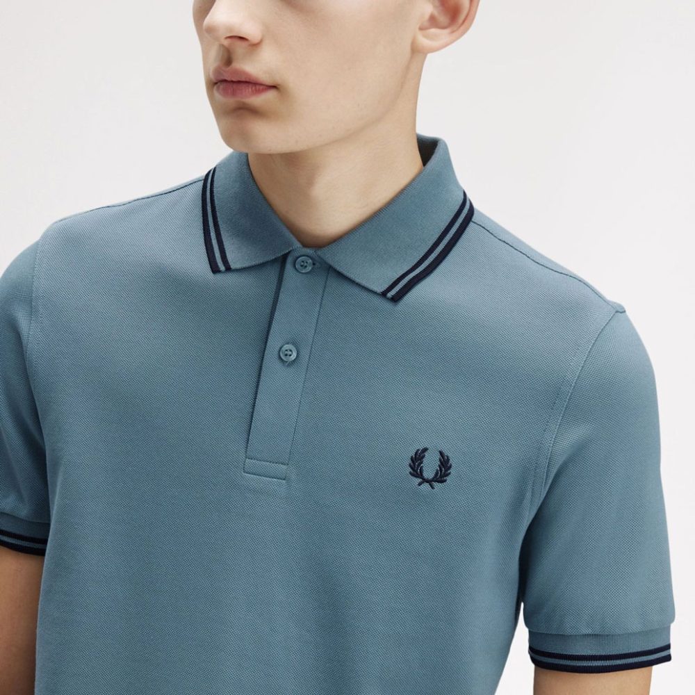 Fred Perry Twin Tipped Polo - Stockport Blue/Navy