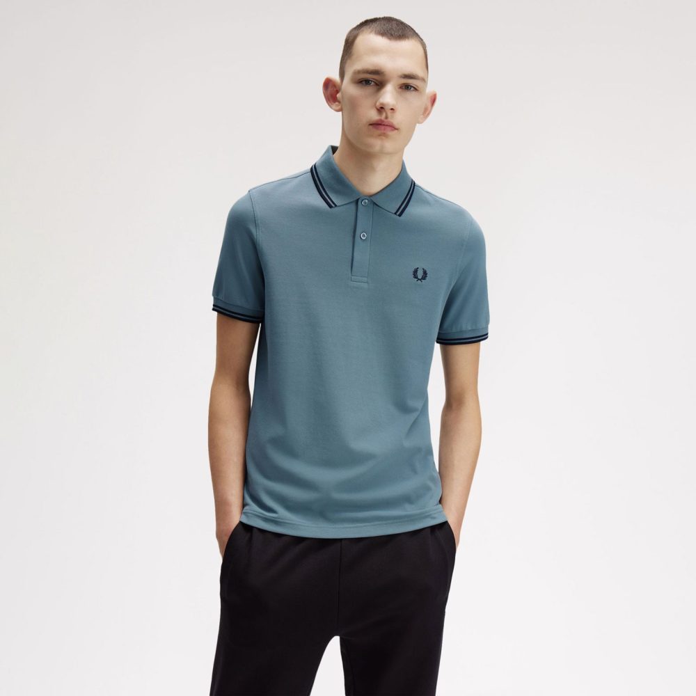Fred Perry Twin Tipped Polo - Stockport Blue/Navy