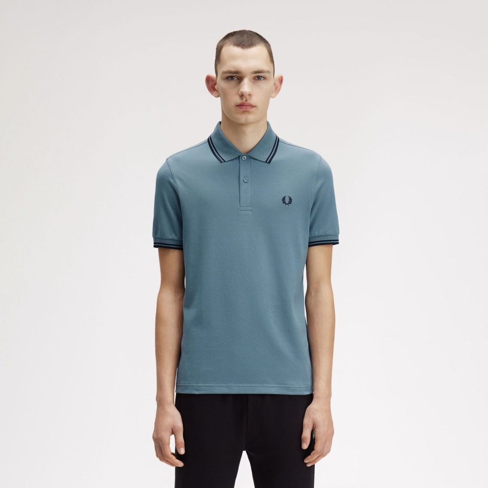 Fred Perry Twin Tipped Polo - Stockport Blue/Navy