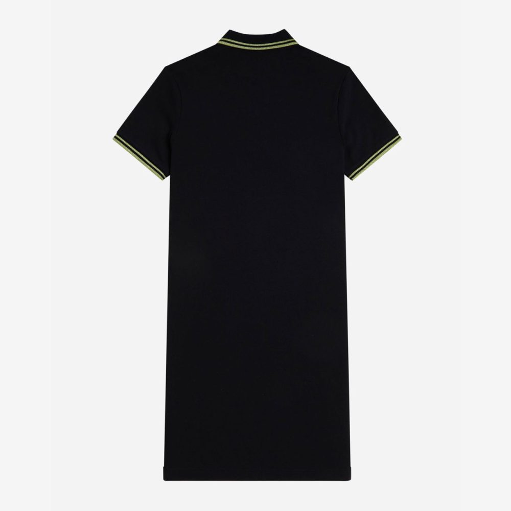 Fred Perry Women's Twin Tipped Dress - Black/Metallic Tennis Ball Yellow