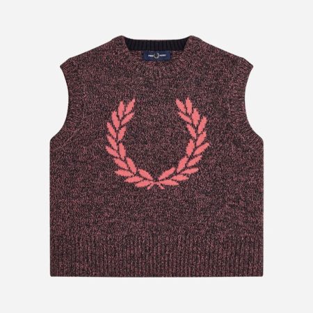 Fred Perry Women's Twisted Marl Knitted Tank - Flamingo Tan Fred Perry Women's Twisted Marl Knitted Tank - Flamingo Tan