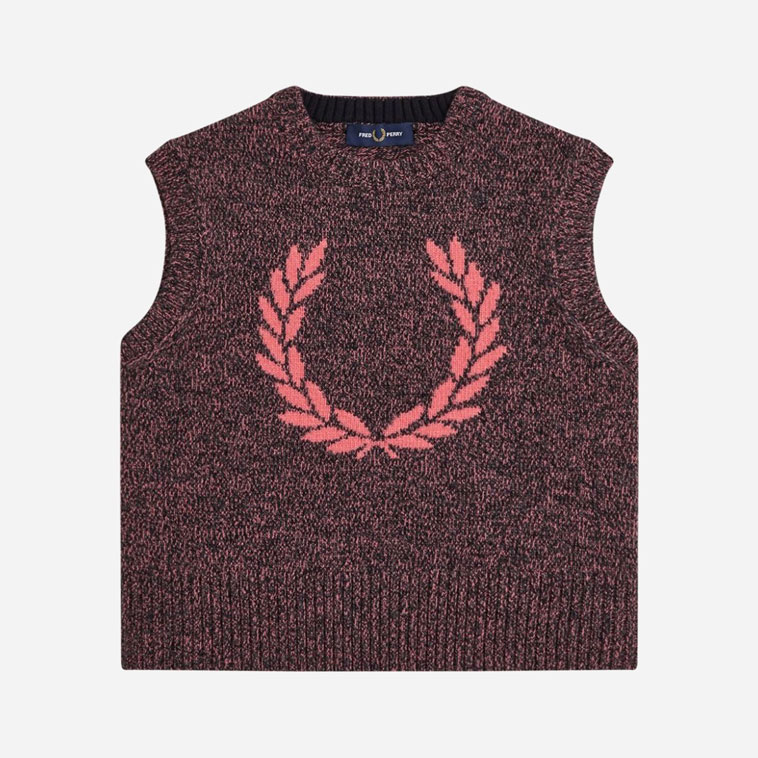 Fred Perry Women's Twisted Marl Knitted Tank - Flamingo Tan Fred Perry Women's Twisted Marl Knitted Tank - Flamingo Tan