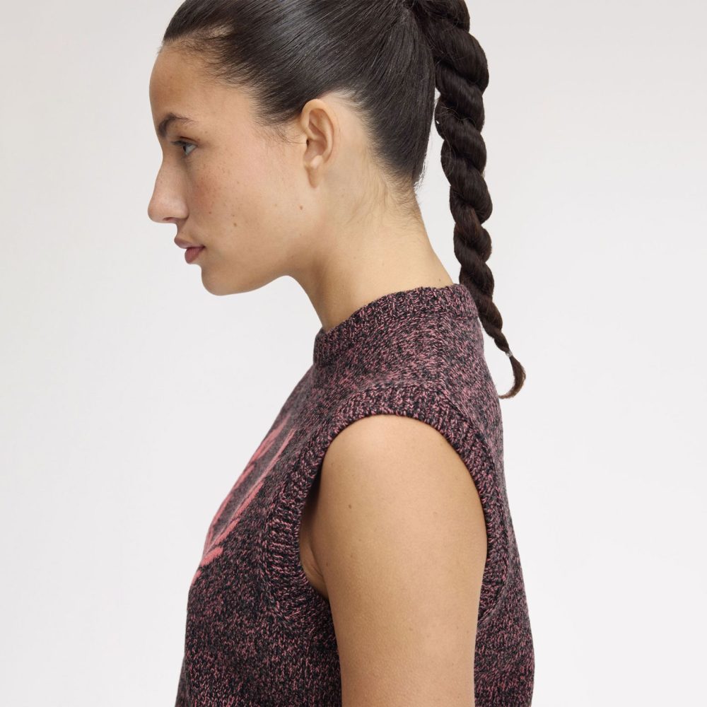 Fred Perry Women's Twisted Marl Knitted Tank - Flamingo Tan