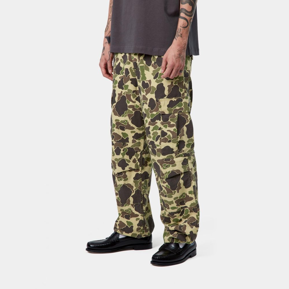 Carhartt WIP Duck Cargo Pant - Camo Duck/Green Stone Washed