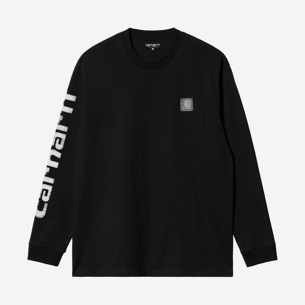 Carhartt WIP Long Sleeve Archive Script Tee - Black