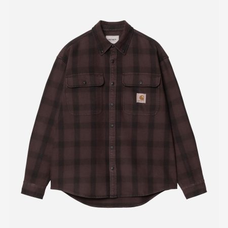 Carhartt WIP Long Sleeve Edmands Shirt - Edmands Check/Natural/Palisander Carhartt WIP Long Sleeve Edmands Shirt - Edmands Check/Natural/Palisander