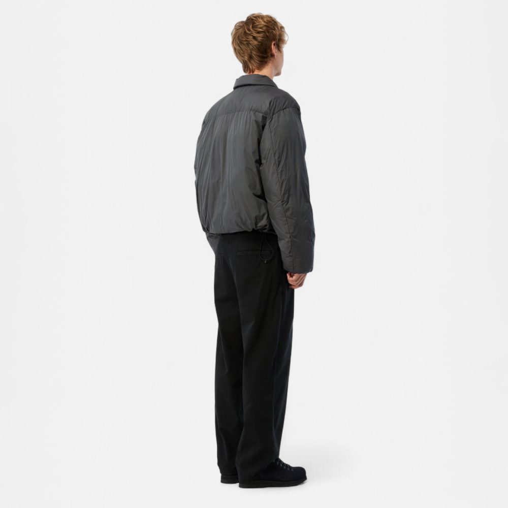 Dime Pleated Puffer Jacket - Charcoal