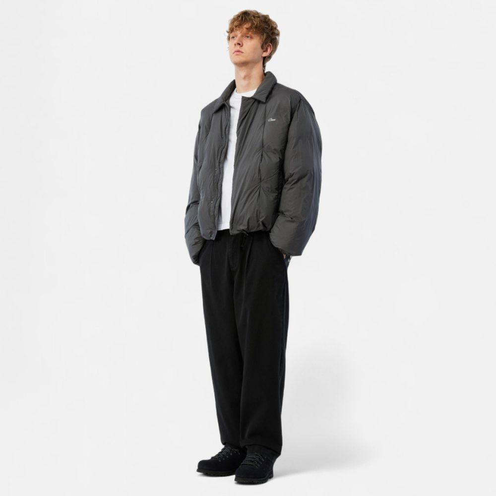 Dime Pleated Puffer Jacket - Charcoal