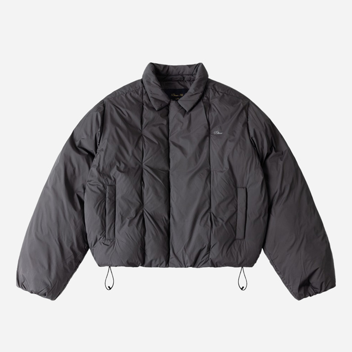 Dime Pleated Puffer Jacket - Charcoal