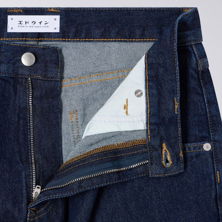 Edwin Arctic Blue 14.6oz Relaxed Tapered Tyrell Pant - Blue Dark/Marble Wash