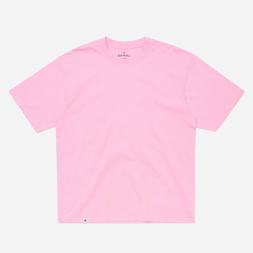 Edwin Oversize Basic Tee - Begonia Pink/Garment Washed