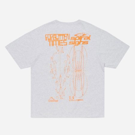 Edwin Spiral Sighs Tee - Grey Marl/Garment Washed