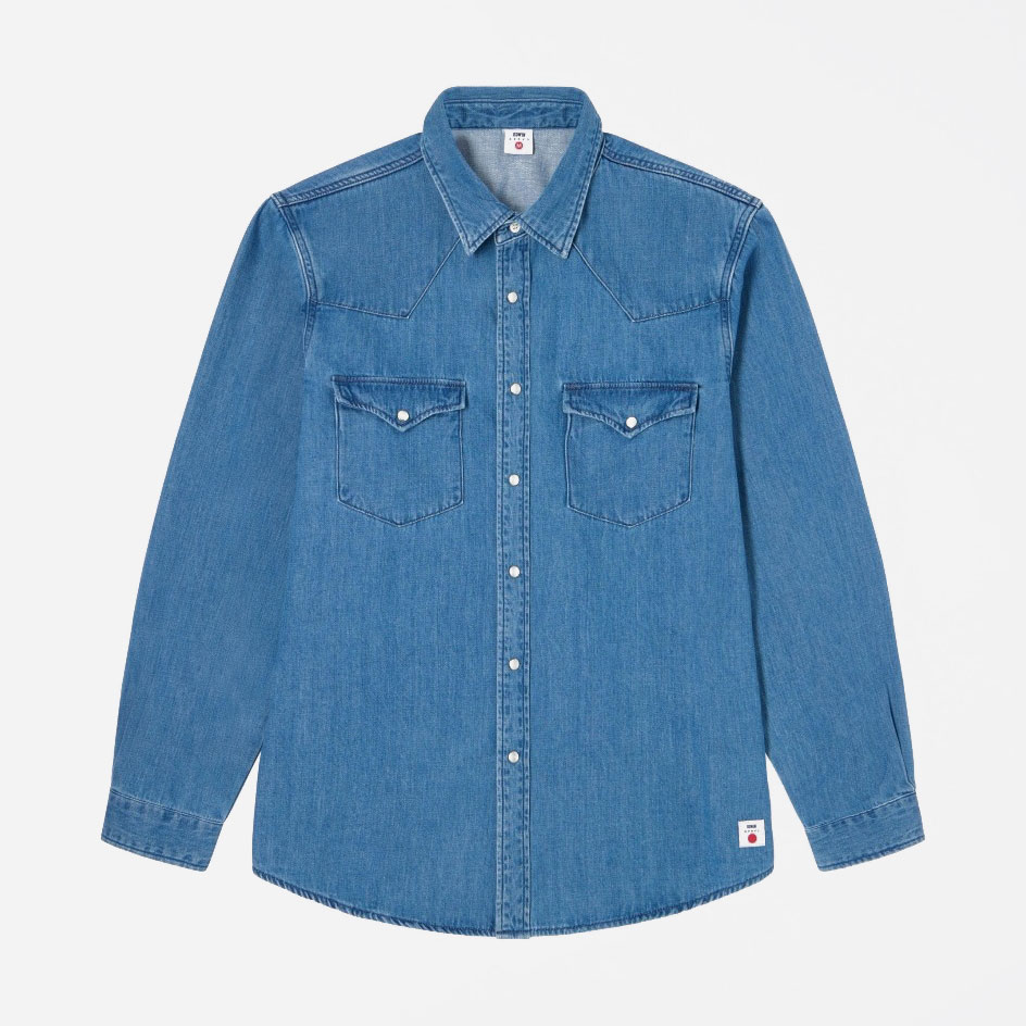 Edwin Western Shirt - Blue/Light Used