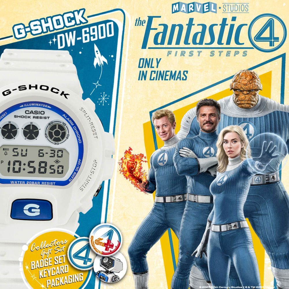 G Shock x The Fantastic Four First Steps DW-6900HDS-7ER Watch - White/Blue