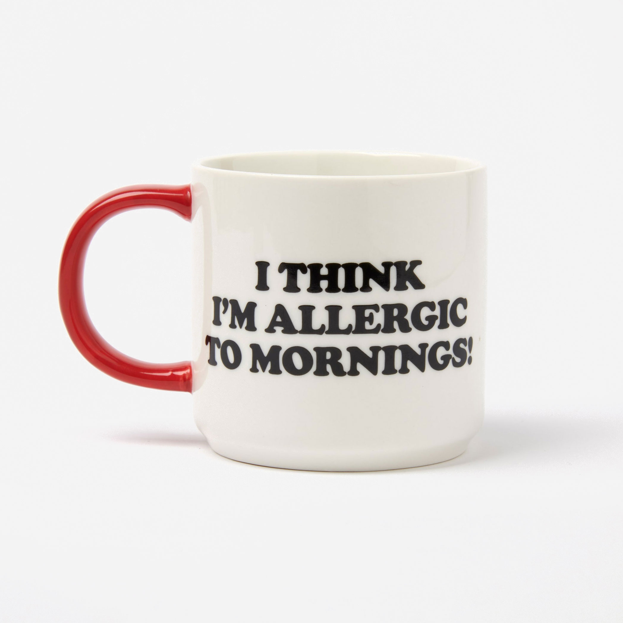 Magpie X Peanuts Allergic To Mornings Mug - White/Red