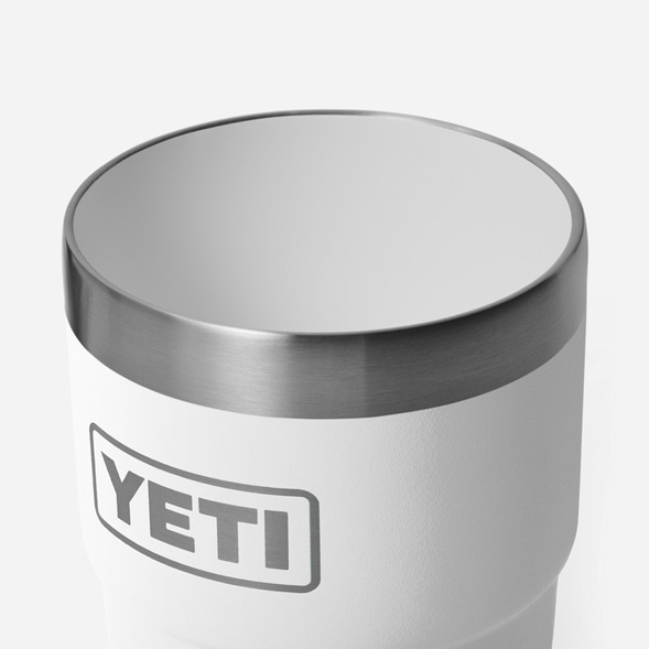 YETI Rambler 8 Oz Stackable Cup With DuraSip™ Ceramic Lining - White