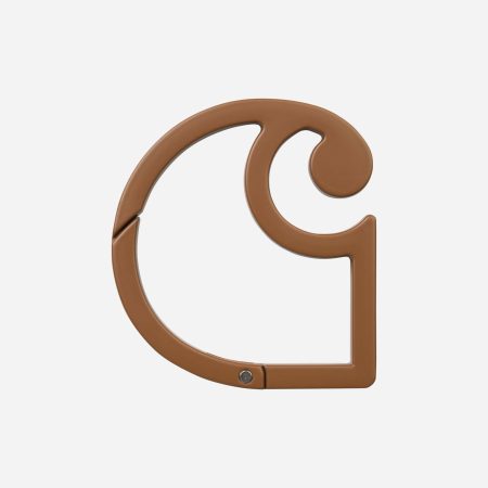Carhartt WIP C-Logo Carabiner - Brown Carhartt WIP C-Logo Carabiner - Brown