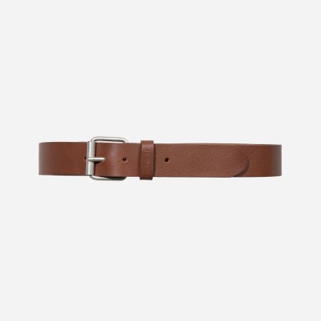 Carhartt WIP Script Belt Cognac/Silver