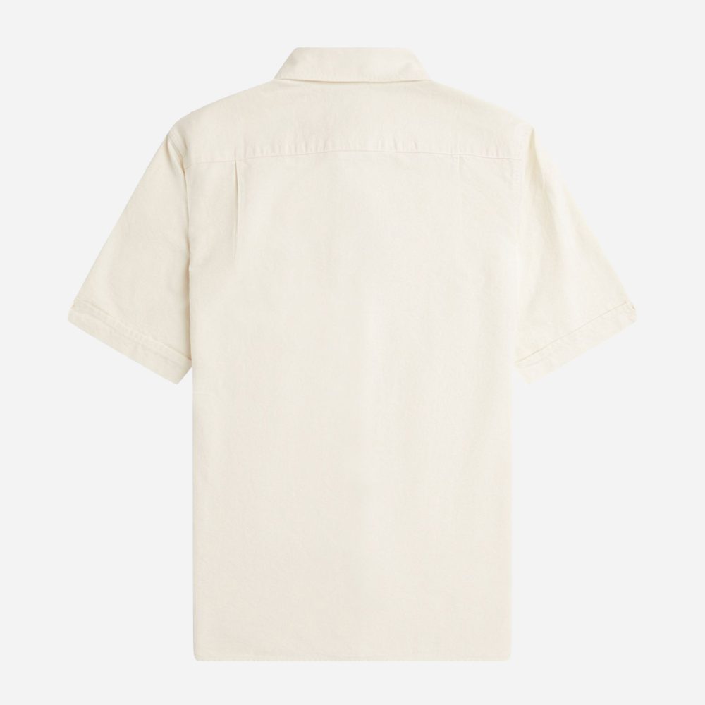 Fred Perry Short Sleeve Oxford Shirt - Ecru