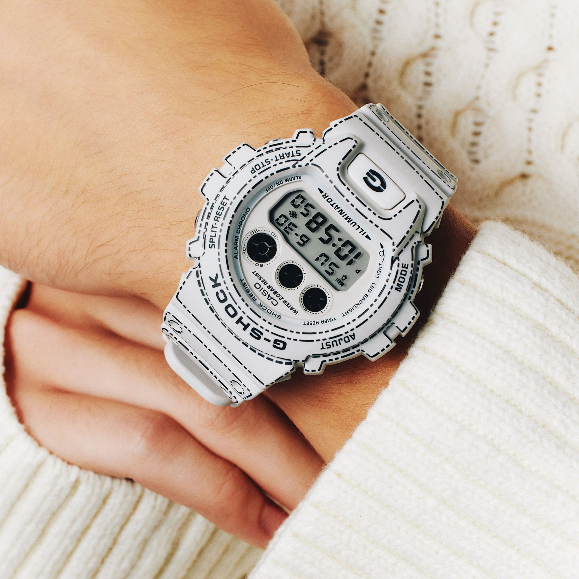 G Shock Origami Edition  DW-6900RGM-5ER Watch - White
