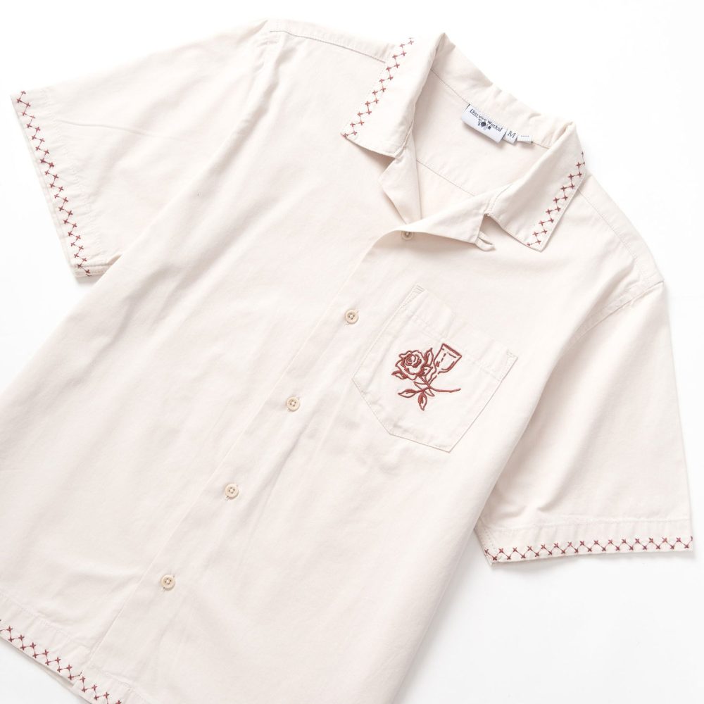 Service Works Border Short Sleeve Shirt - Off-White
