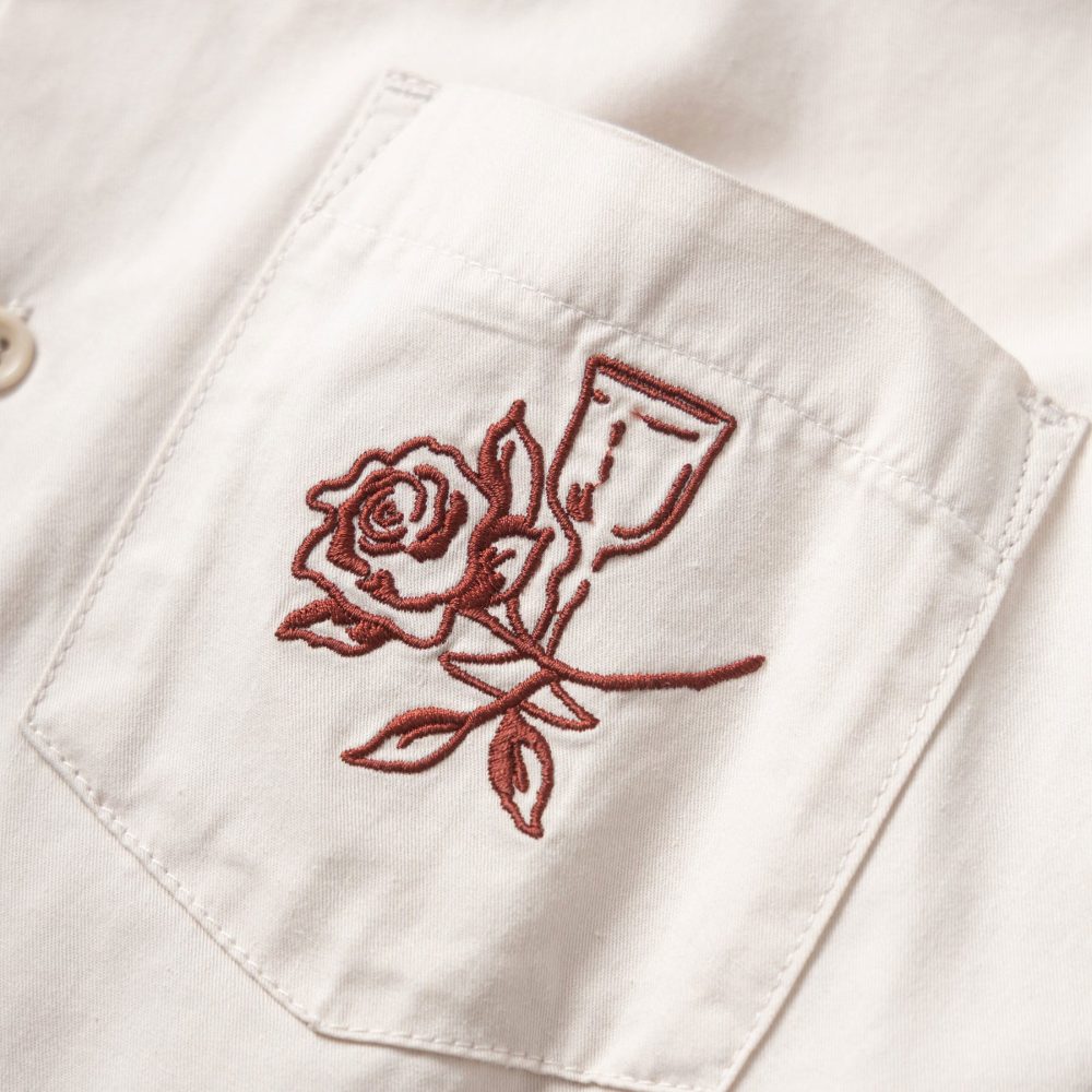 Service Works Border Short Sleeve Shirt - Off-White Service Works Border Short Sleeve Shirt - Off-White