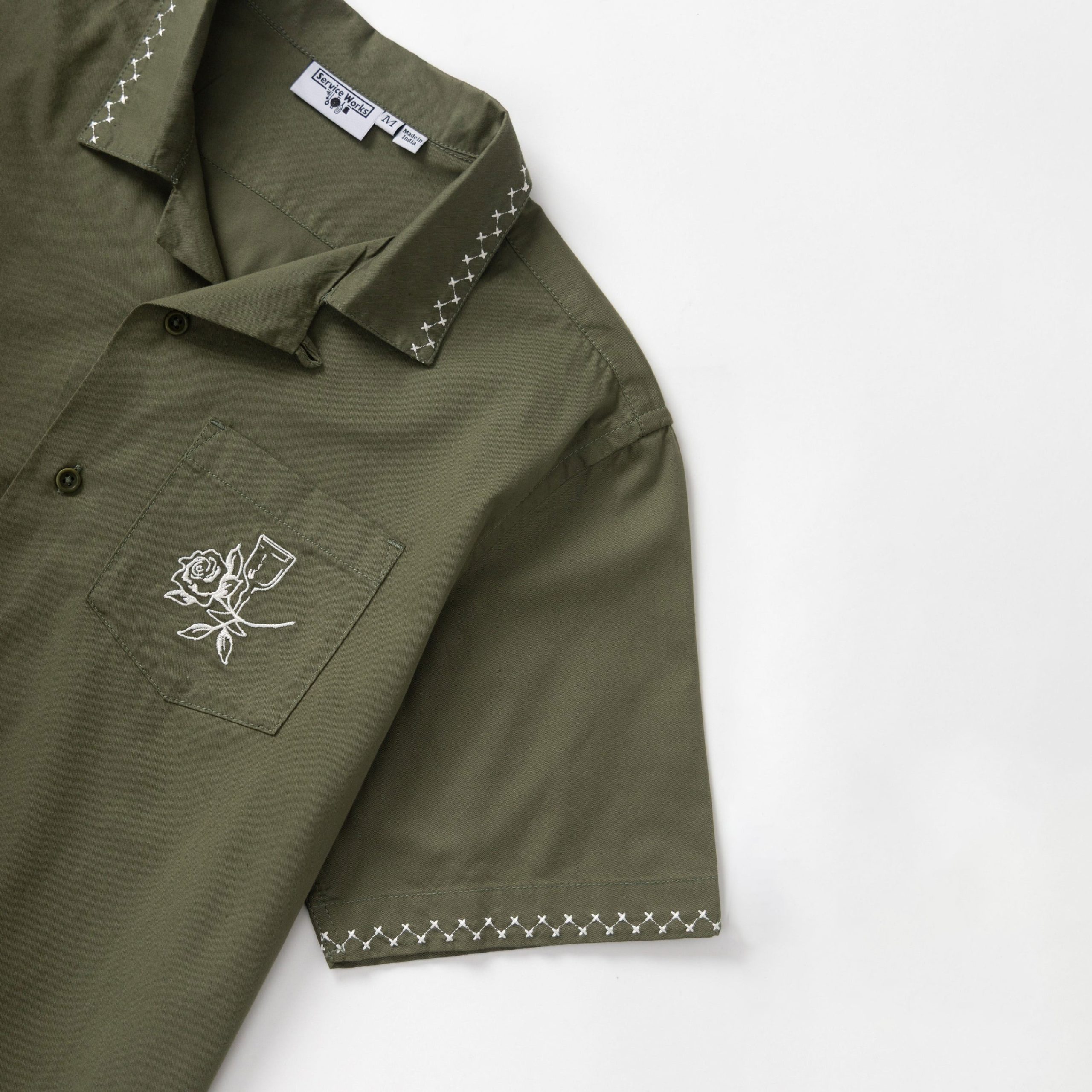 Service Works Border Short Sleeve Shirt - Olive