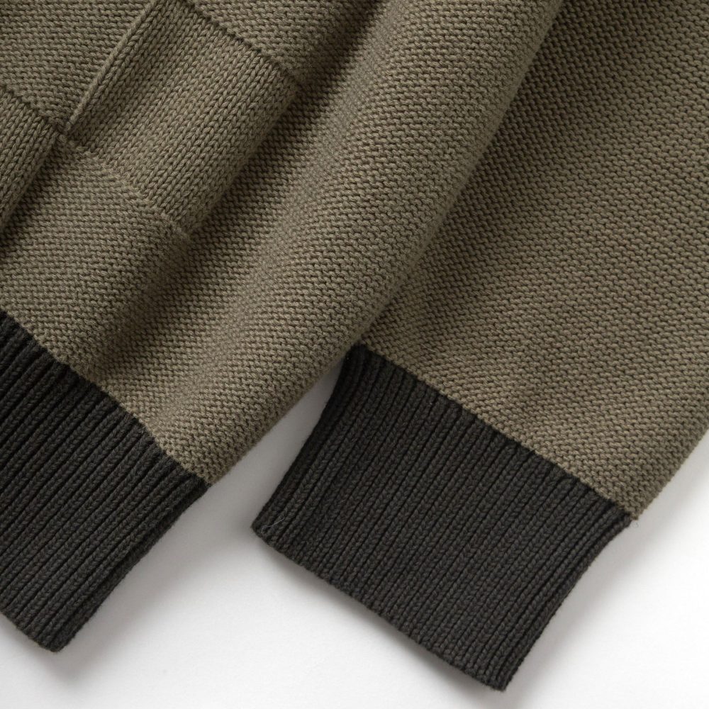 Service Works Check Panel Cardigan - Olive