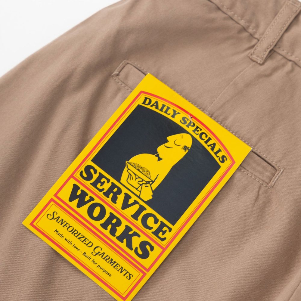 Service Works Twill Part Timer Short - Mushroom